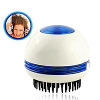 Mini Circular Electric Vibrating Massage Hair Comb with Absorbing the Dandruff (2AA)