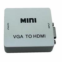 Mini Audio VGA to HDMI 1080P Converter Box Adapter with Audio USB Power for PC D