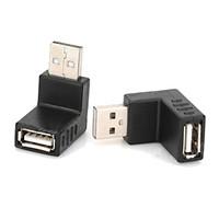 Minismile Upward Downward 90 Degree USB Male to Female Adapters (2 PCS)