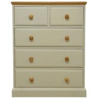 milford country painted chest of drawer 2 over 3 drawer