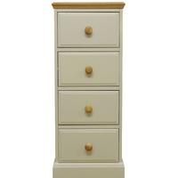 milford country painted chest of drawer 4 drawer narrow