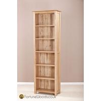 milano oak bookcase 6ft narrow