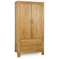 Milano Oak Wardrobe - 2 Door 2 Drawer