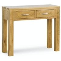 milano oak console table with drawers