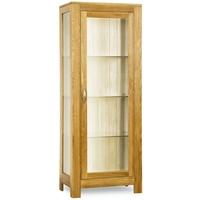 milano oak glazed display cabinet