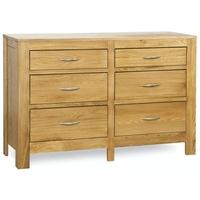 milano oak chest of drawer 6 drawer