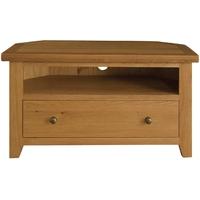 michigan oak tv unit corner 1 drawer