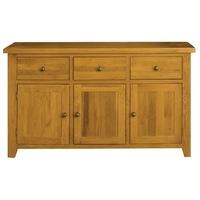 Michigan Oak Dresser Base - 3 Doors 3 Drawers