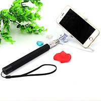 Mini Extendable Handled Stick with A Built-in Remote Shutter Designed for Apple, Android Smartphones