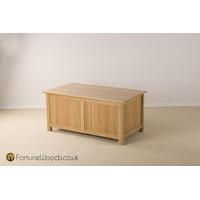 Milano Oak Blanket Box - Large