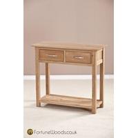 Milano Oak Console Table with 2 Drawer