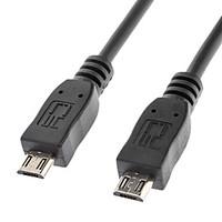 Micro USB Male to Male Data Cable Black (1m)