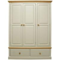 milford country painted wardrobe 3 door 2 drawer