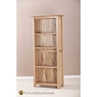 milano oak bookcase 5ft narrow