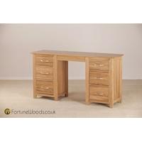 milano oak dressing table double pedestal