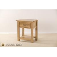 Milano Oak Bedside Table - 1 Drawer