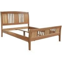 Milano Oak Bed - 4ft 6in Double High Foot Sleigh End