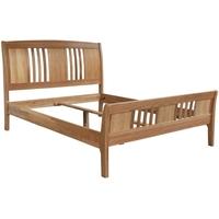 milano oak bed 4ft 6in double high foot sleigh end