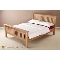 milano oak bed high foot end