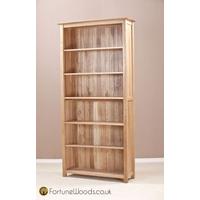 milano oak bookcase 6ft wide