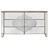 milagro mirrored 6 drawer cabinet