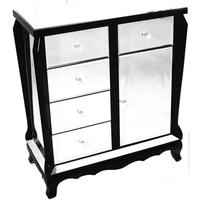 Mirrored Cabinet with Black Trim