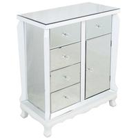 Mirrored Cabinet with White Trim