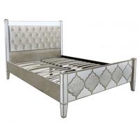 Milagro Mirrored King Size Bed Frame