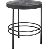 Midnight Black Marble Round Side Table