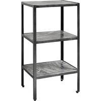 Midnight Black Marble Display Rack with 3 Shelves