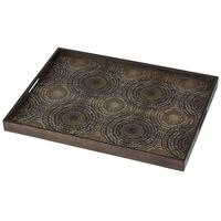 Midnight Beads Large Rectangular Driftwood Tray