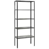 midnight black marble rack with 5 shelves