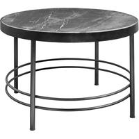 midnight black marble round coffee table