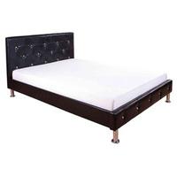 milan bed company diamante 4ft 6 double leather bedstead