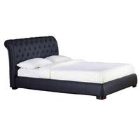 milan bed company atlanta 4ft 6 double leather bedstead