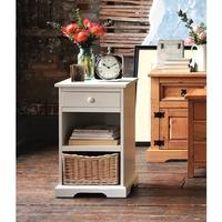 middleton painted 1 drawer bedside cabinet ivory