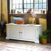 Middleton Painted Shoe Bench with Doors - Ivory