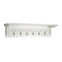 middleton painted 6 hook coat rack ivory