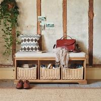 Middleton Natural Hall Bench and Cushion