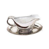 Mirror-Finish Porcelain Gravy Boat and Saucer