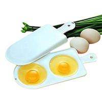 Microwave Oven Egg Boiler Omelettes Box Dual 2 Eggs Boilling Tools