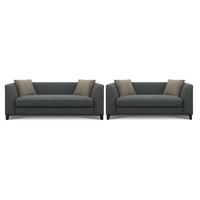 Milly Fabric 3 and 2 Seater Sofa Suite Gracelands Granite