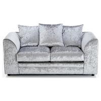 Michigan Velvet 2 Seater Sofa Silver