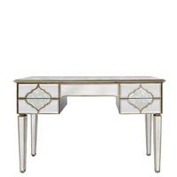 Mirabelle 5 Drawer Dressing Table, Frosted Mirror