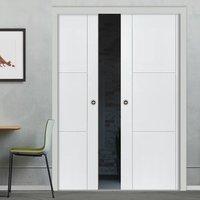 Mistral White Double Pocket Doors