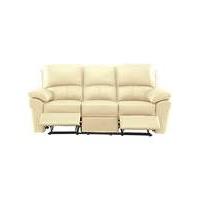 milan leather recliner 3 seater sofa