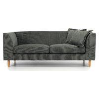 Mika 3 Seater Fabric Sofa Dark Grey