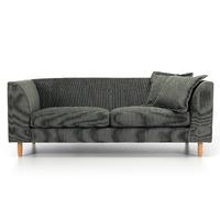 mika 2 seater fabric sofa dark grey