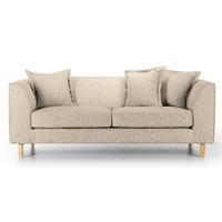 Mina 3 Seater Fabric Sofa Andre Beige