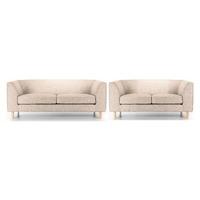 Mina Fabric 3 and 2 Seater Suite Andre Beige